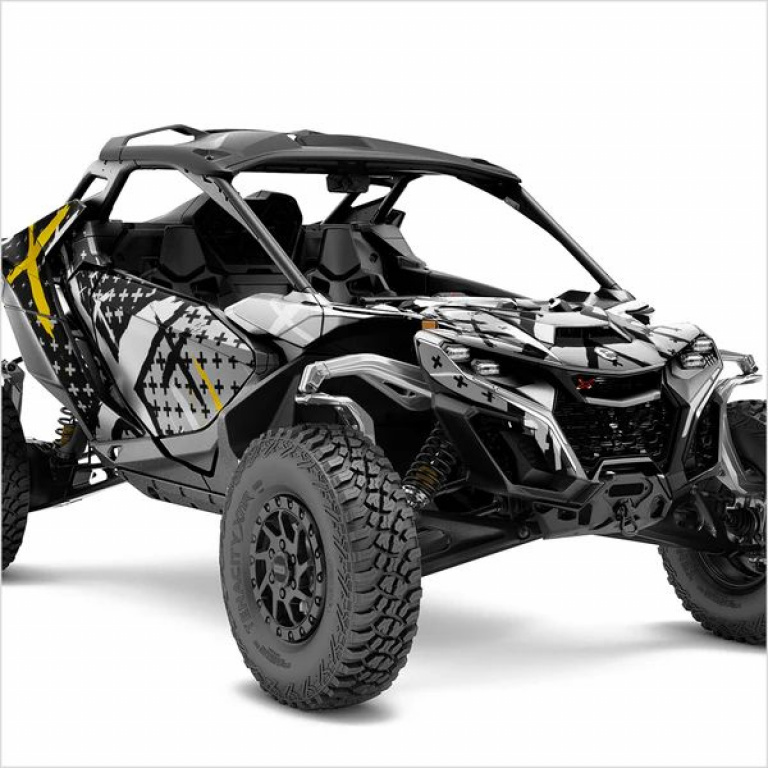 X-Design Grey-Yellow M Version for Can-Am Maverick R 2 Doors